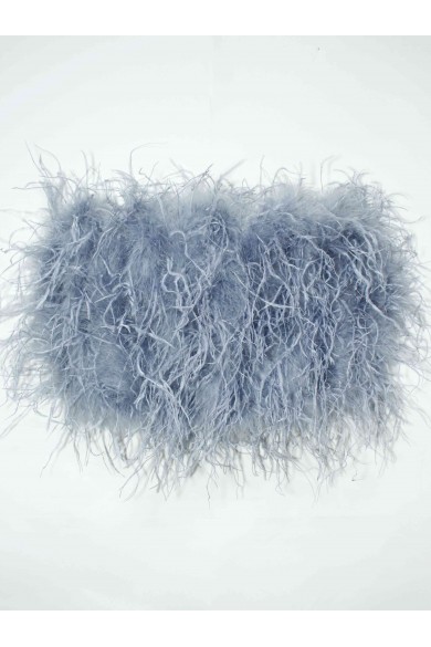 TOP PLUMAS LARGAS DE AVESTRUZ PC-YLM5697-20