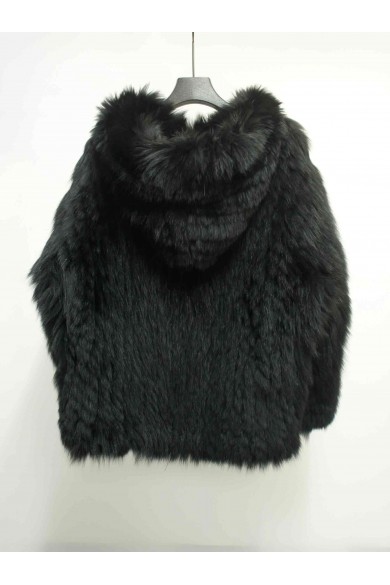 CHAQUETA PELO DE ZORRO CON CAPUCHA