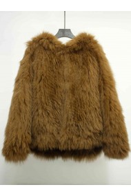 CHAQUETA PELO DE ZORRO CON CAPUCHA