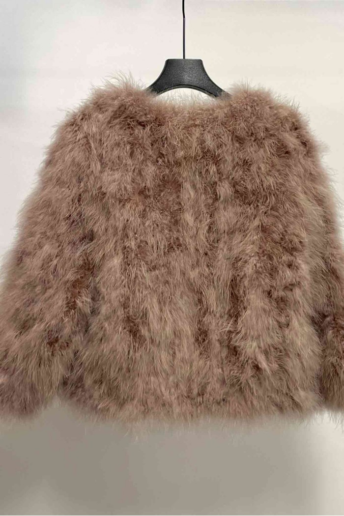 CHAQUETA PLUMAS DE AVESTRUZ PC-YLM5749-09