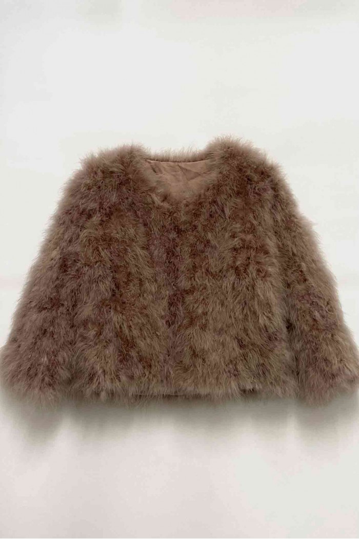 CHAQUETA PLUMAS DE AVESTRUZ PC-YLM5749-09