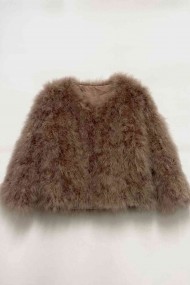 CHAQUETA PLUMAS DE AVESTRUZ PC-YLM5749-09