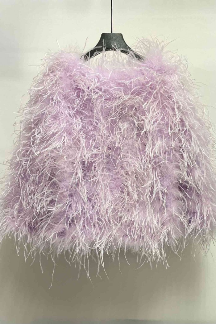 CHAQUETA PLUMAS LARGA DE AVESTRUZ PC-YLM1020-18