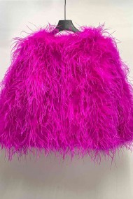 CHAQUETA PLUMAS LARGA DE AVESTRUZ PC-YLM1020-35