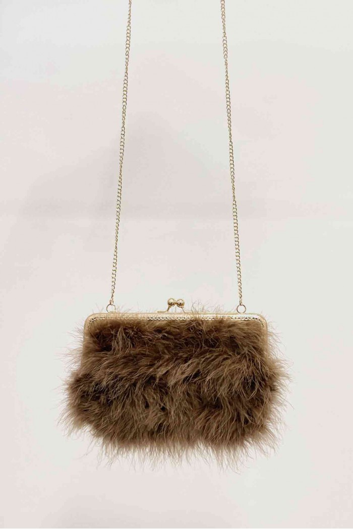 BOLSO PLUMAS DE AVESTRUZ PC-YLM2114-28
