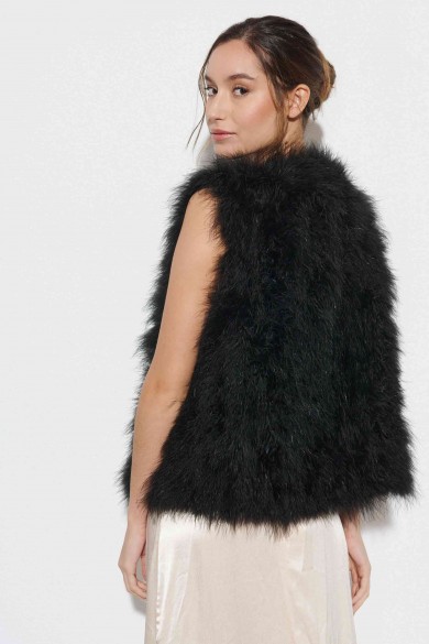 CHALECO PLUMAS DE AVESTRUZ PC-YLM2024-15