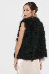 CHALECO PLUMAS DE AVESTRUZ PC-YLM2024-15