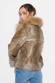 CHAQUETA CONEJO CON CUELLO DE MARMOTA PC-LLL5836