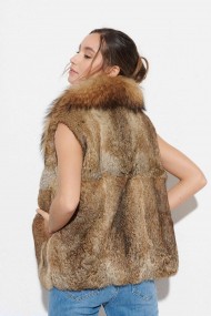 CHALECO CONEJO CON CUELLO DE MARMOTA PC-LLL5850