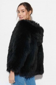CHAQUETA PELO DE ZORRO CON CAPUCHA