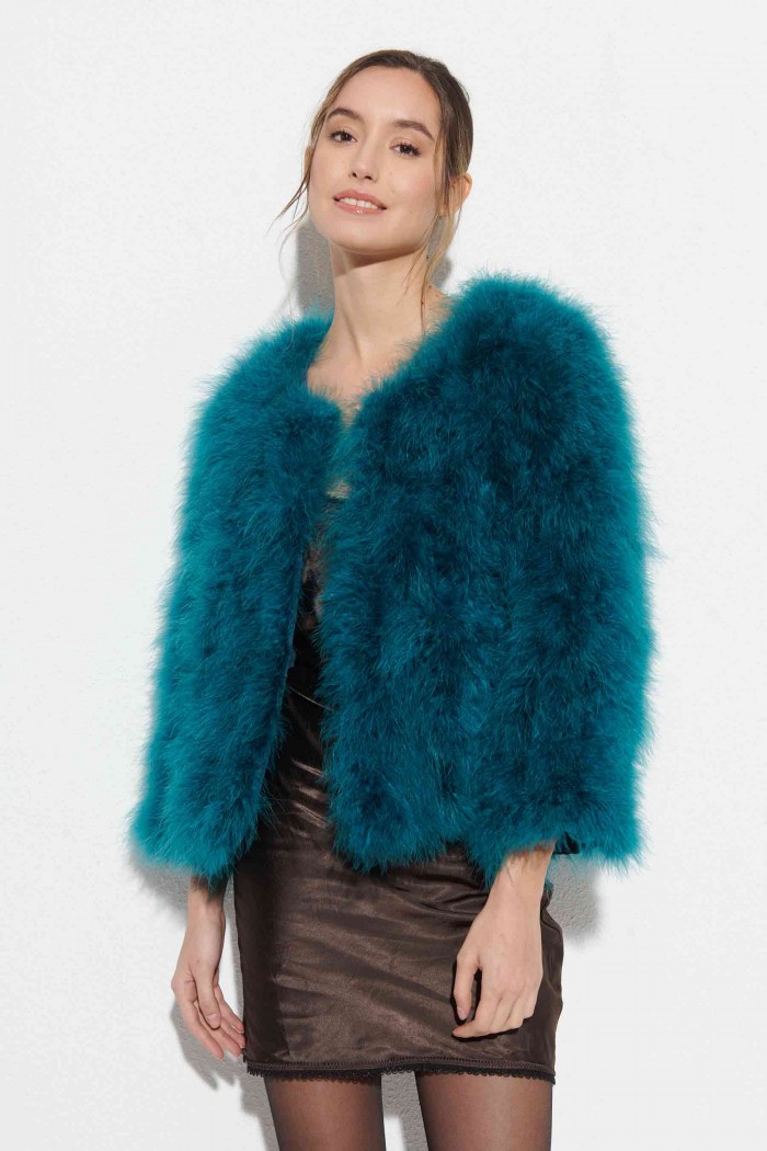 CHAQUETA PLUMAS DE AVESTRUZ PC-YLM5749-02