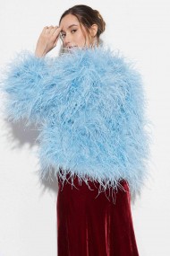CHAQUETA PLUMAS LARGA DE AVESTRUZ PC-YLM1020-60