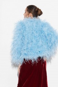 CHAQUETA PLUMAS LARGA DE AVESTRUZ PC-YLM1020-60