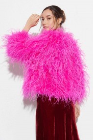 CHAQUETA PLUMAS LARGA DE AVESTRUZ PC-YLM1020-35