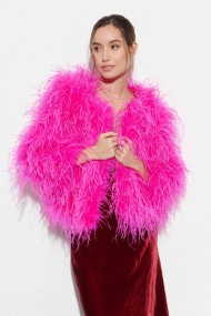CHAQUETA PLUMAS LARGA DE AVESTRUZ PC-YLM1020-35
