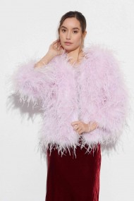CHAQUETA PLUMAS LARGA DE AVESTRUZ PC-YLM1020-18
