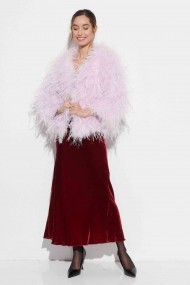 CHAQUETA PLUMAS LARGA DE AVESTRUZ PC-YLM1020-18