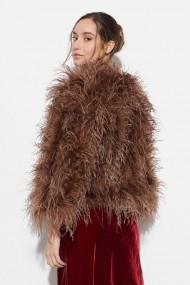 CHAQUETA PLUMAS LARGA DE AVESTRUZ PC-YLM1020-28