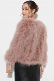 CHAQUETA PLUMAS DE AVESTRUZ PC-YLM5749-63 （cuero rosa）