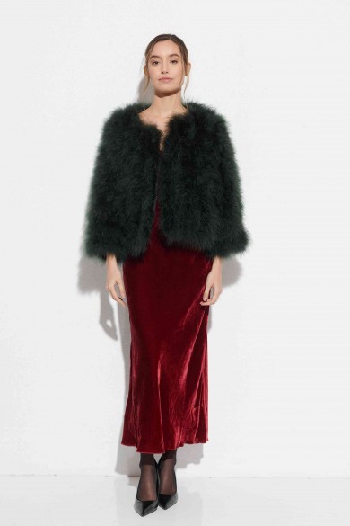 CHAQUETA PLUMAS DE AVESTRUZ PC-YLM5749-01