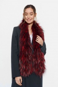 Bufanda Larga con Trenza de Pelo de Zorro PC-LZH5823-80