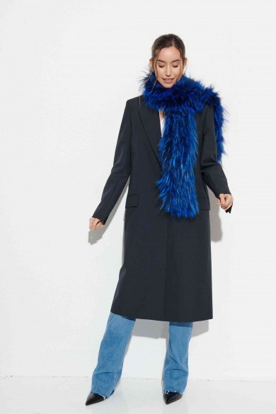 Bufanda Larga con Trenza de Pelo de Zorro PC-LZH5823-60