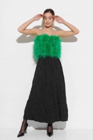 TOP PLUMAS LARGAS DE AVESTRUZ PC-YLM5697-62