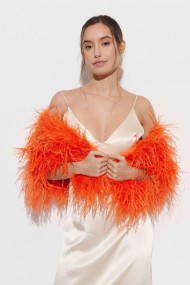 Estola plumas larga Avestruz PC-YLM5625-36 naranja