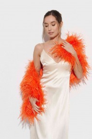 Estola plumas larga Avestruz PC-YLM5625-36 naranja