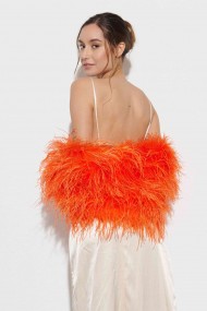 Estola plumas larga Avestruz PC-YLM5625-36 naranja
