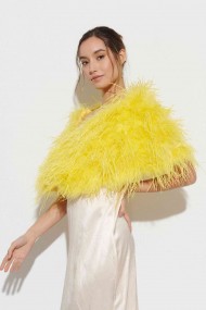 Estola plumas larga Avestruz PC-YLM5625-72 amarillo