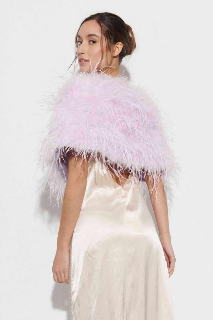 Estola plumas larga Avestruz PC-YLM5625-18 lila