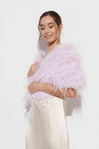 Estola plumas larga Avestruz PC-YLM5625-18 lila