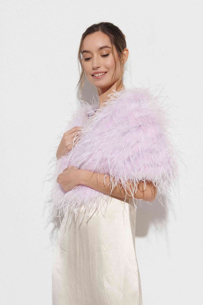 Estola plumas larga Avestruz PC-YLM5625-18 lila