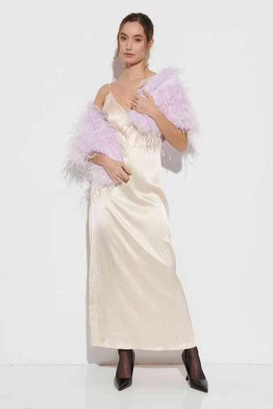 Estola plumas larga Avestruz PC-YLM5625-18 lila