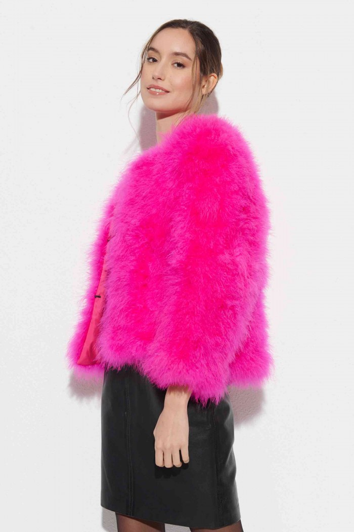 CHAQUETA PLUMAS DE AVESTRUZ PC-YLM5749-35