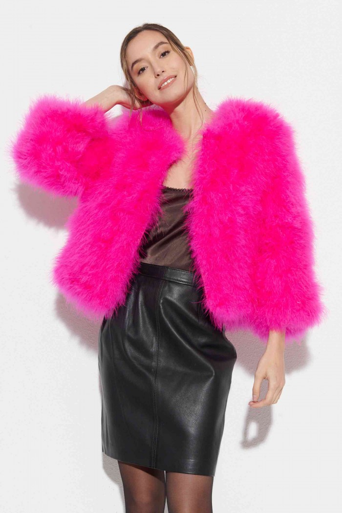 CHAQUETA PLUMAS DE AVESTRUZ PC-YLM5749-35