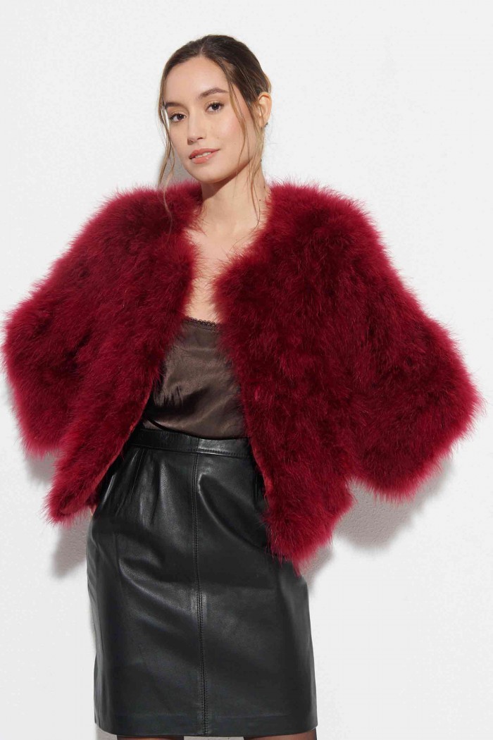 CHAQUETA PLUMAS DE AVESTRUZ PC-YLM5749-04