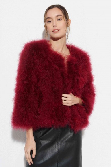 CHAQUETA PLUMAS DE AVESTRUZ PC-YLM5749-04