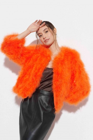 CHAQUETA PLUMAS DE AVESTRUZ PC-YLM5749-36