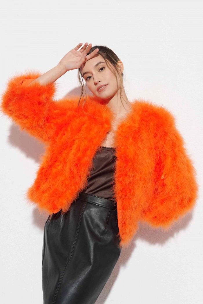 CHAQUETA PLUMAS DE AVESTRUZ PC-YLM5749-36