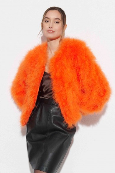 CHAQUETA PLUMAS DE AVESTRUZ PC-YLM5749-36