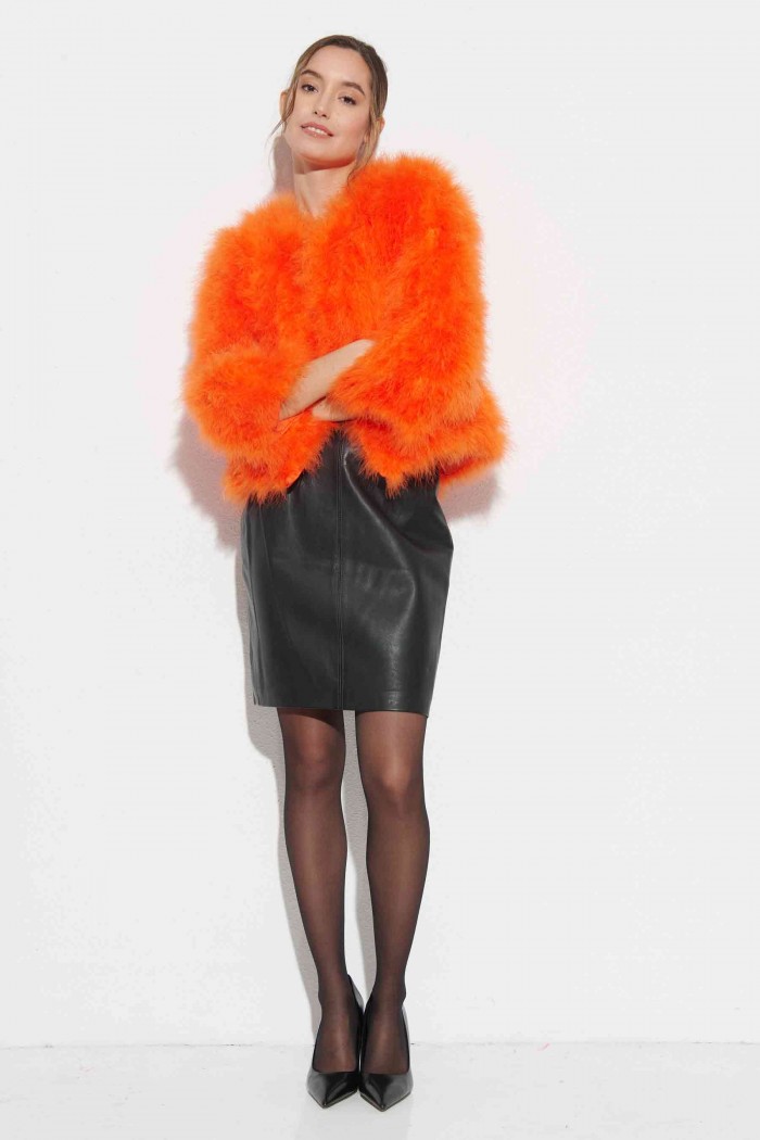 CHAQUETA PLUMAS DE AVESTRUZ PC-YLM5749-36
