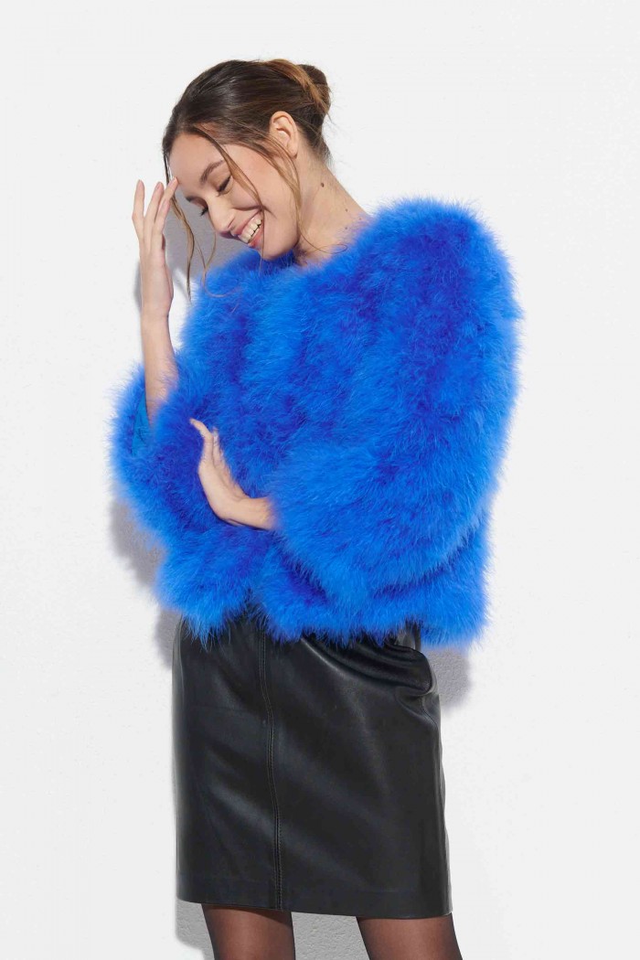 CHAQUETA PLUMAS DE AVESTRUZ PC-YLM5749-34