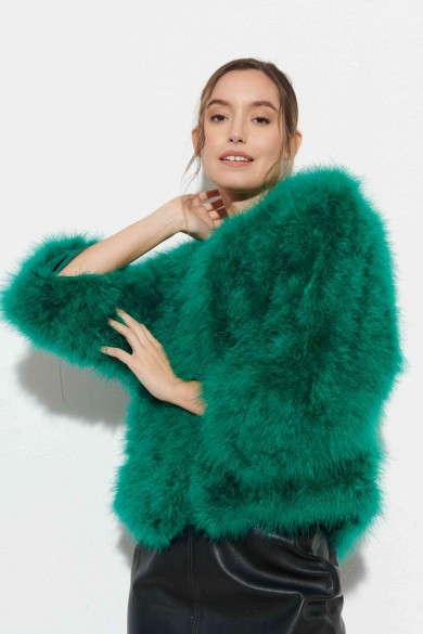 CHAQUETA PLUMAS DE AVESTRUZ PC-YLM5749-22