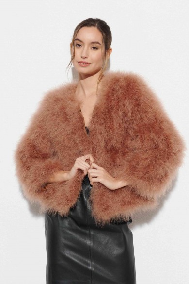 CHAQUETA PLUMAS DE AVESTRUZ PC-YLM5749-09