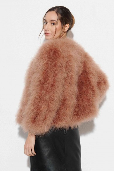 CHAQUETA PLUMAS DE AVESTRUZ PC-YLM5749-09