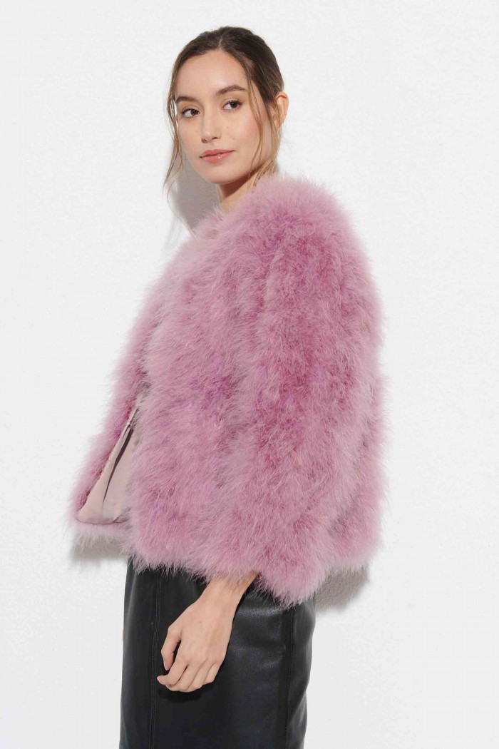 CHAQUETA PLUMAS DE AVESTRUZ PC-YLM5749-125