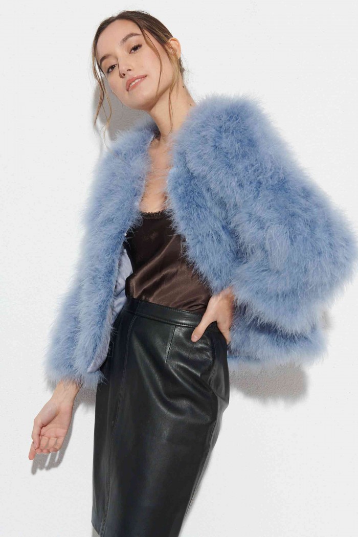 CHAQUETA PLUMAS DE AVESTRUZ PC-YLM5749-59