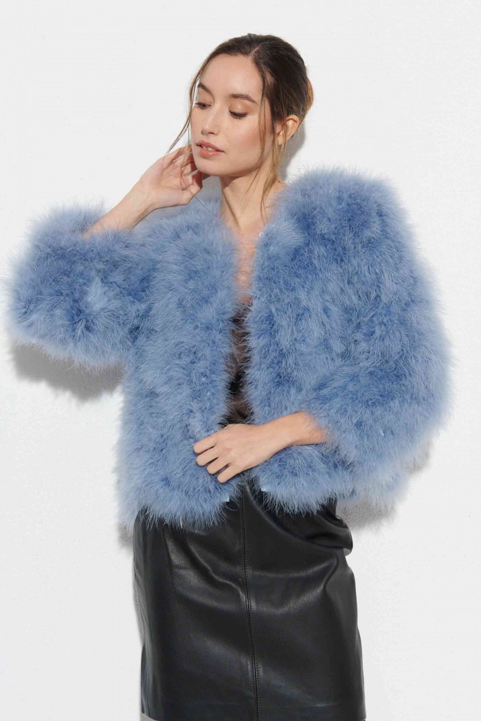 CHAQUETA PLUMAS DE AVESTRUZ PC-YLM5749-59